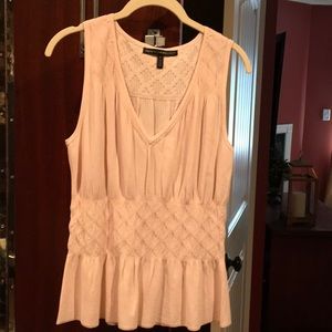 WHBM Mixed Stitch Peplum Top